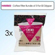 Hario VCF02100M Paper Coffee Filter Misarashi Kit 3 Pack for VDC02W Dripper