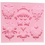 Funshowcase Baroque Style Floral Fire and Lace Silicone Mold for Fondant Cake Decoration or Border , Cupcake Topper... N2