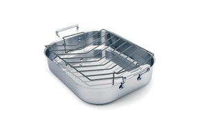 Cuisinox POT-342RLG Elite Open Roaster Pan with Rack, 42 by 35 by 8.5cm