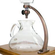 Yama Silverton Hot or Cold Coffee Dripper, Copper/Wood 18 oz. N4