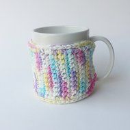 Mug Cozy Pink White Yellow Blue N3