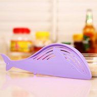 Braceus Kitchen Plastic Whale Shape Spoon Rice Washer Filter Strainer - Blue N7