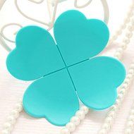 Voberry Pure Flower Clover Shaped Three-dimensional Anti-scald Silicone Coasters 1 Pc (pink) N11