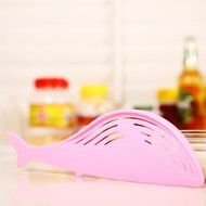Braceus Kitchen Plastic Whale Shape Spoon Rice Washer Filter Strainer - Blue N10