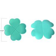 Voberry Pure Flower Clover Shaped Three-dimensional Anti-scald Silicone Coasters 1 Pc (pink) N12