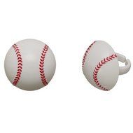 Baseball Cupcake Rings - 24 pc N3