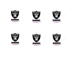 12ct NFL Oakl&amp; Raiders Edible 3inch Large Cupcake/Cookie Image Kit