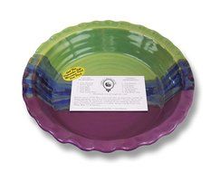 Clay In Motion Handmade Ceramic Deep Dish Pie Plate - Mossy Creek