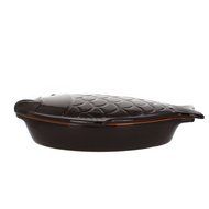 Coli Bakeware CL03-BR--C5 Italian Ceramic Fish Baker Pot, 1.5-Quart, Brown