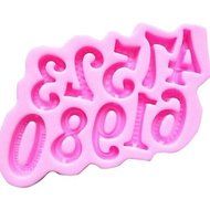 Y&XL&H Numbers Baking Fondant Cake Choclate Candy Mold,L14cmW9.7cmH1.6cm N2