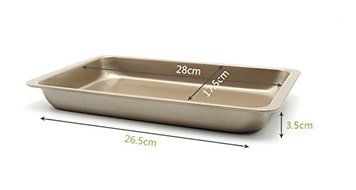 Astra shop Preferred Non-stick Rectangular Cake Pan Roasting Baking Tray, 12" X 7" N7