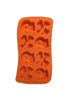 Halloween Skull and Bones Silicone Candy Jello Baking Mold (Red) N15