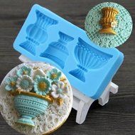 Anyana Wedding Vintage Fondant Silicone Mold Cake Decorating Pot Urn Chocolate Soap Wilton Mould Kitchen Accessories... N6