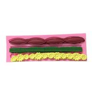 Yunko Long Lace Silicone Chocolate Fondant Candy Mold DIY Cake Decorating N2