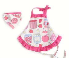 Childrens Bakeware Chef Owl Girls Toddler Kids Apron with Matching Cute Headscarf Outfit Set (18 Months to 3T... N9