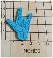 ASL I Love You Sign Language Fondant Cookie Cutter and Stamp #1071