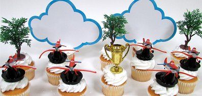 PLANES ~ Dusty Crophopper ~ 12 Piece Birthday CUPCAKE Topper Set Featuring 6 Dusty Crophopper Figures and Decorative... N5