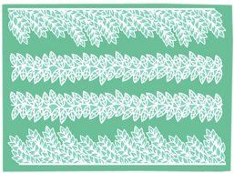 Lesirit Printing Pattern Silicone Fondant Cake Lace Embossed Mold Mat (Leaves) N6