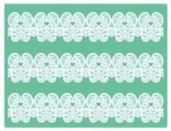 Lesirit Printing Pattern Silicone Fondant Cake Lace Embossed Mold Mat (Leaves) N9