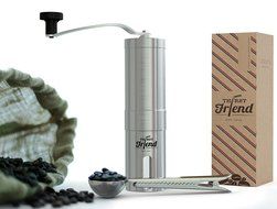 Thirst Friend MINI Manual Coffee Grinder With Free Cleaning Brush &amp; Waterproof Travel Pouch. Top Rated Portable... N10