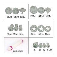 uxcell 14 Sets (46pcs) Cake Decration Tool Set Fondant cake Cutter Icing Plunger Mold Mould Sugarcraft Icing Decorating... N8