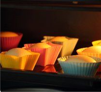 Trustworthy Buy 12-pack Reusable Silicone Star Shape Baking Cups / Cupcake Liners - Blue/Green/Red/Purple N2