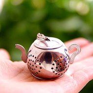 "Stainless Steel Teapot Shape Tea Leaf Infuser Spice Loose Strainer Herbal Filter" shopping N3