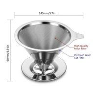Stainless Steel Coffee Filter Reusable Coffee Filters Double Filter Coffee Dripper High Quality Pour Over Coffee... N6