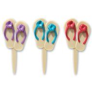 DecoPac Summer Flip Flops DecoPic Cupcake Picks (12 Count)