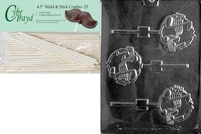 Cybrtrayd J093 Music Staff Lolly Chocolate Candy Mold with Exclusive Cybrtrayd Copyrighted Chocolate Molding Instructions N9