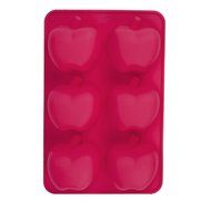 KookieMonsta 6 Apple Design Silicone Cake / Chocolate Molds Baking Cup (Green) (Red) N2