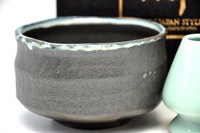 Japanese Mino Yaki ware Matcha Bowl And Tea Ceremony Set Green Tea 12.3 / 12.3 / 7.2cm (4.8 / 4.8 / 2.8inch)[7436]