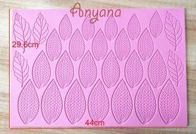 Anyana Giant Sugar Lace Mat Flower Leaf Fondant Cake SIlicone Mould Cupcake Mold paste N3
