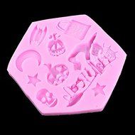 Generic Silicone Sugarcraft Fondant Cake Decorating Halloween Skull Mould Mold N6