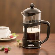 Ovente FPT12B 12oz French Press Coffee Maker, Great for Brewing Coffee and Tea, 3 cup, Black N20