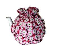 Teapot Cozy, tea warmer with Pink Dogwood Flowers for a 5-8 cup teapot #317 N5