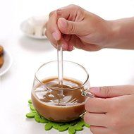 Pink Lizard 3PCS Borosilicate Transparent Glass Coffee Scoop Sugar Spoon Coffee Spoon Stirring Tools N3