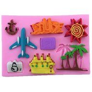 JLHua Mold Airplane Coco Cartoon Fondant Mould Sugarcraft Cake Baking Decoration Tool Silicone N2
