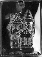 3D HAUNTED HOUSE 2 Mold Set Halloween Candy Mold Chocolate