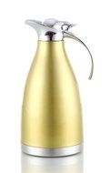Bestwoohome Stainless Steel Vacuum Insulated Thermal Carafe Water Pitcher with Press Button (0.39Gallon, Golden) N9