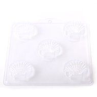 World of Moulds 4 Cavity Classic Scallop Shell Soap/bath Bomb Mold G06