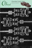 Cybrtrayd K040 Robot Lolly Chocolate Candy Mold with Exclusive Cybrtrayd Copyrighted Chocolate Molding Instructions