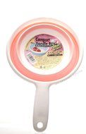 Japanese Subaru Compact Collapsible Kitchen Bowl with Handle (Pink)