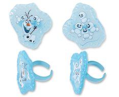 DecoPac Frozen Fever Blizzard Olaf Buddies Cupcake Rings (12 Count)