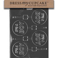 Dress My Cupcake Chocolate Candy Mold, It's a Boy Lollipop, Baby Shower