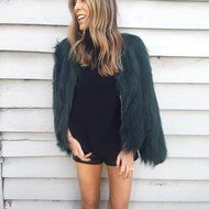 Outerwear,Morecome Womens Warm Faux Fur Fox Coat Jacket Parka Coat N12