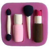 FLY 3PCS Makeup Tools Loose Powder Eye Shadow Design Cake Mold,Pink N3