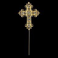 Cross Cake Topper, Religious, Wedding, Baptism, Christening, Dedication, Boda Keepsake Decoration (Silver) N6