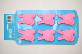 Silicone Easter Bunny Mold Best Gift for Holiday New Design Chocolate Mold Pink Color N2