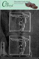 Cybrtrayd S013 Female Gymnast Chocolate Candy Mold with Exclusive Cybrtrayd Copyrighted Chocolate Molding Instructions...